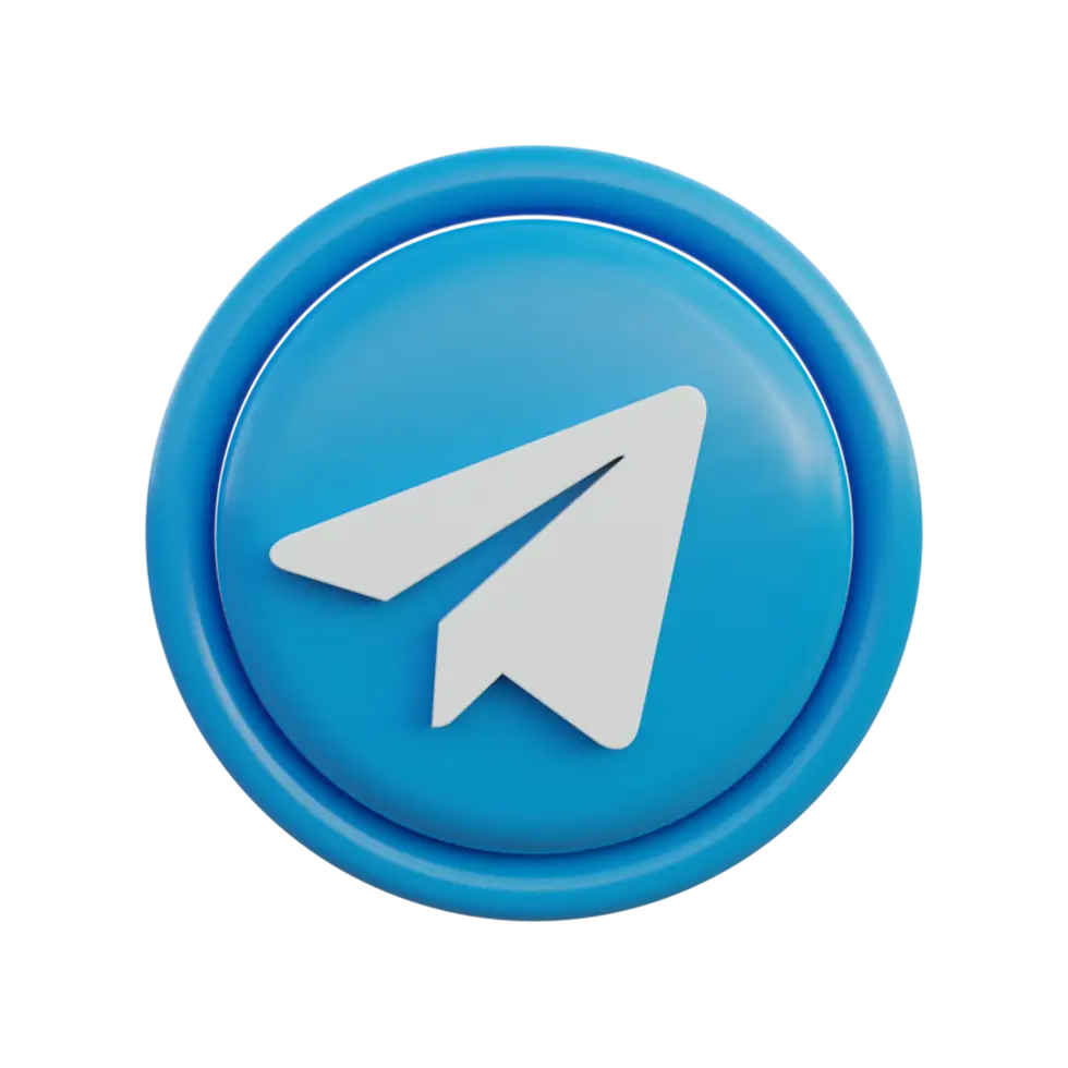 Home 1 - 3d social media icons telegram free png 1